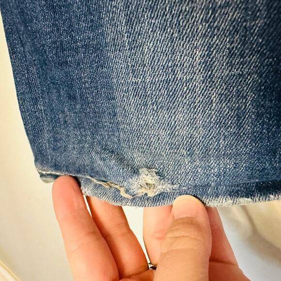 MISS ME Women’s Dark Wash Denim Easy Boot Distressed Flared Jeans Size 28 - Picture 13 of 14